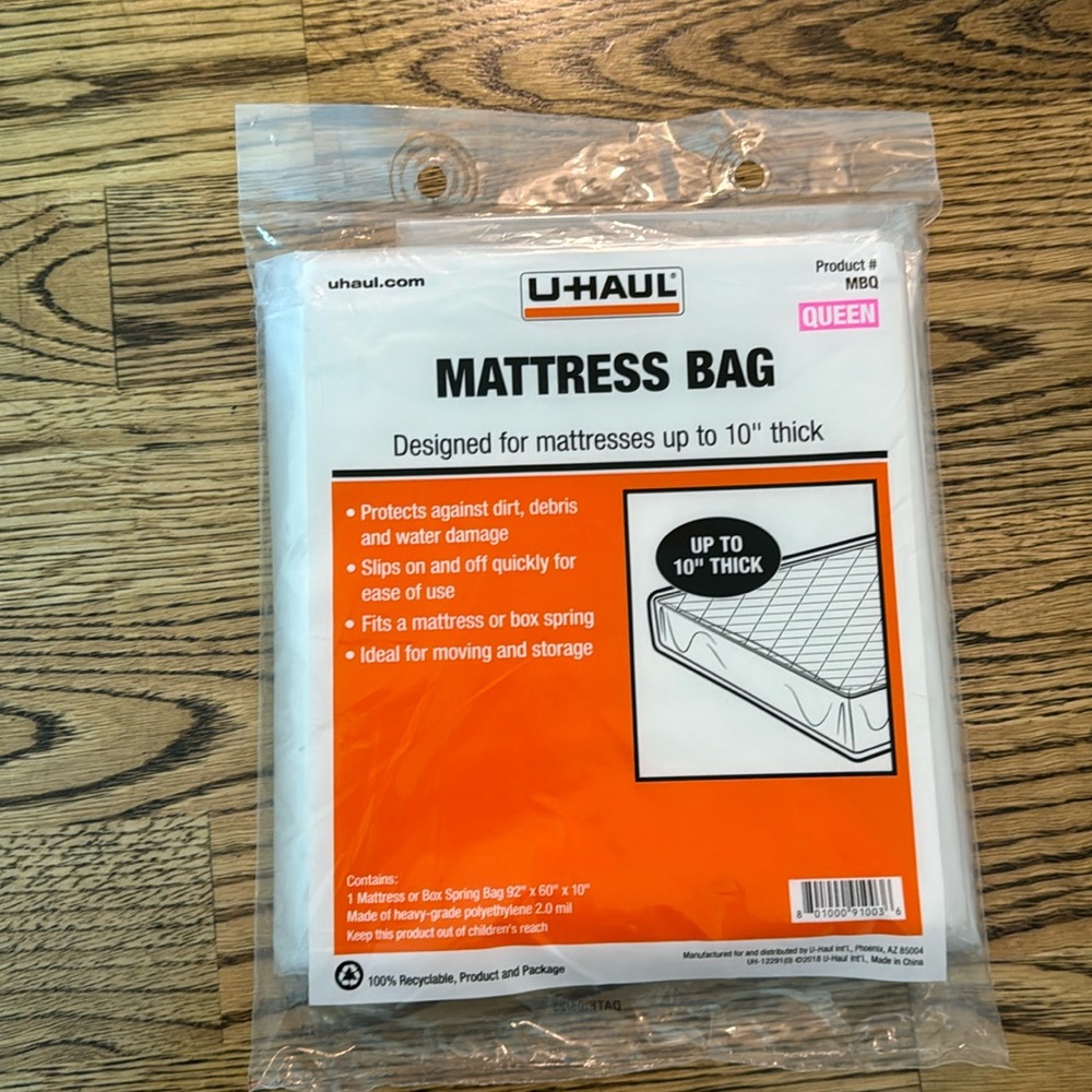 NWT U-Haul mattress bag.